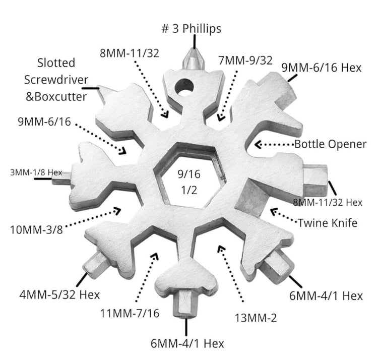 Snowflake Multi-tool 18-in-1